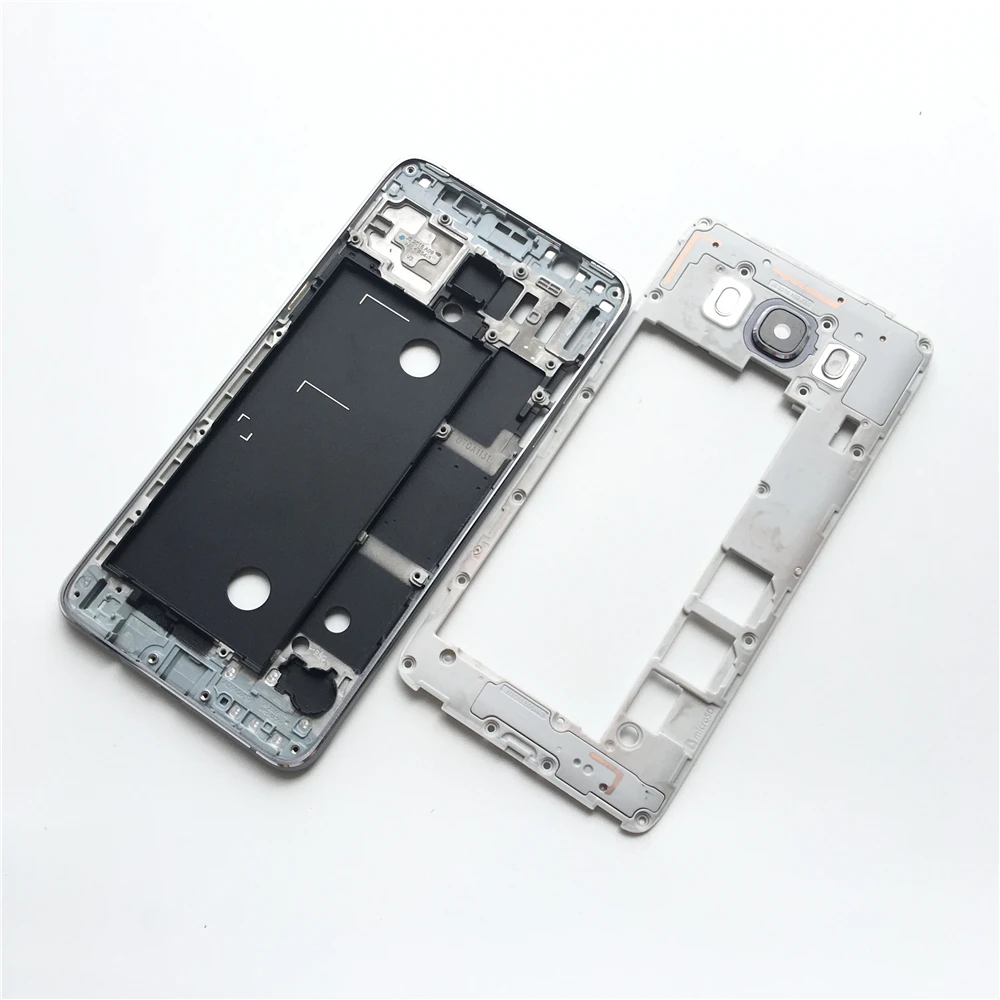 Новый корпус с рамкой средней пластины + стеклянный объектив камеры для Samsung Galaxy J5