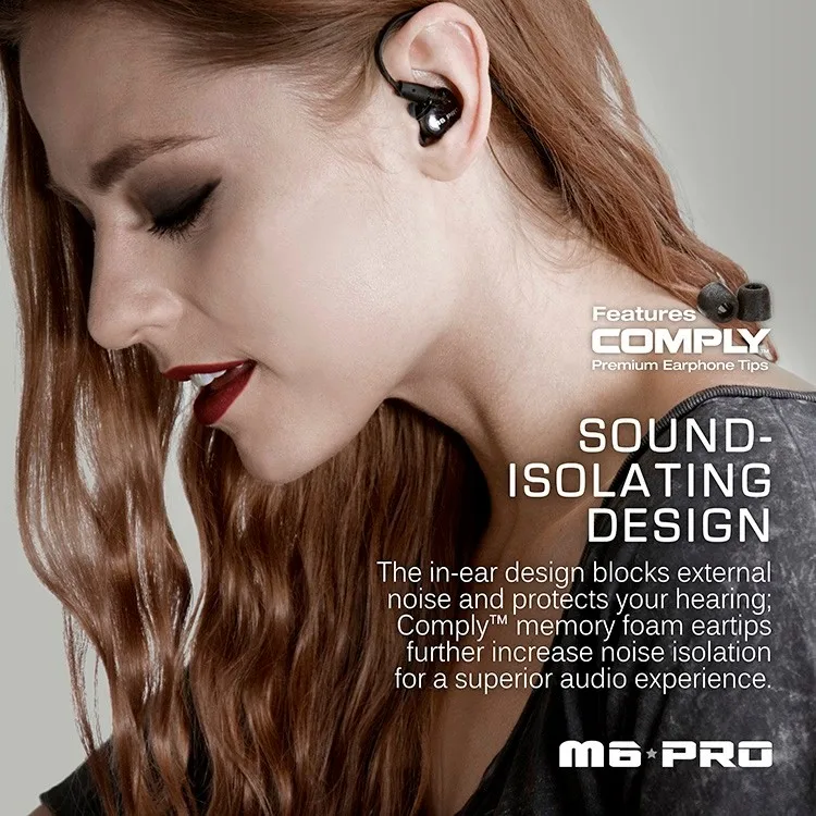2016 высококачественные Проводные спортивные наушники MEE Audio M6 PRO Hi Fi вкладыши со