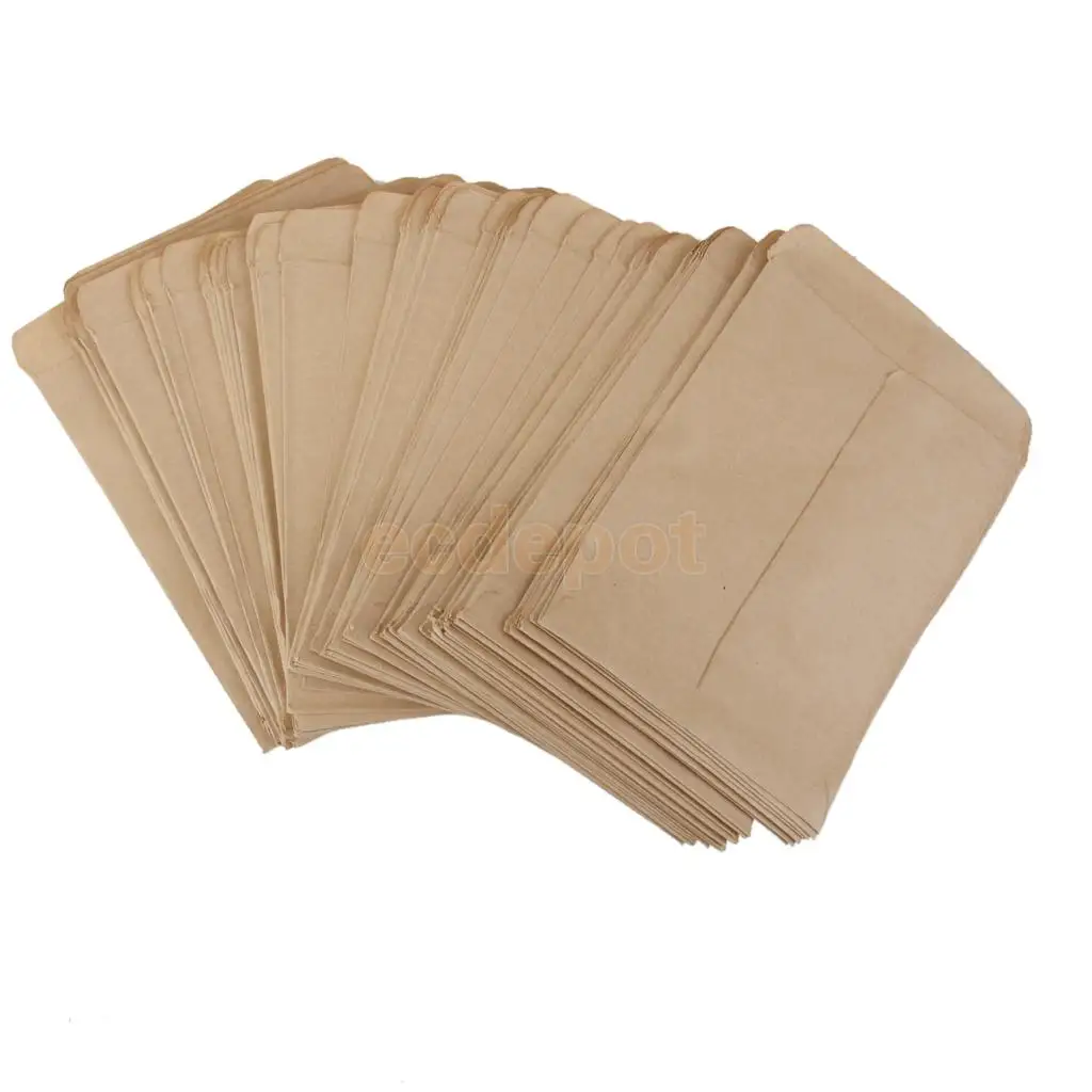 100pcs Vintage Kraft Paper Adhesive Bags Seed Corn Farm Bag Sack | Дом и сад