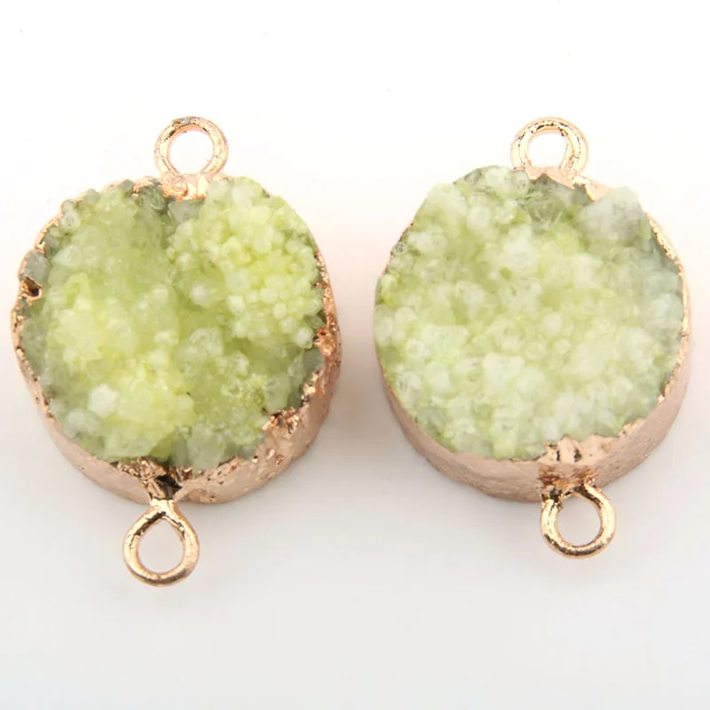 Light Green 4 цвета кристалл натуральный камень Кулон Нерегулярные DIY для ожерелья или изготовления ювелирных изделий 30*20*10 мм по 1 шт - Окраска металла: Light Green