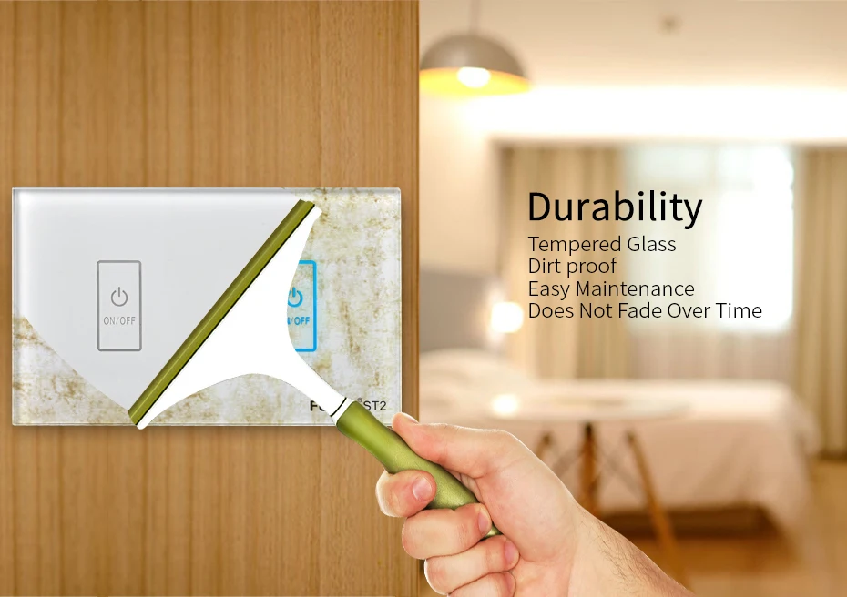Funry us standaard 2 gang дистанционный переключатель, Smart Control ан-uit voor Умный Дом, slimme Schakelaar, смарт Лампы Schakelaar