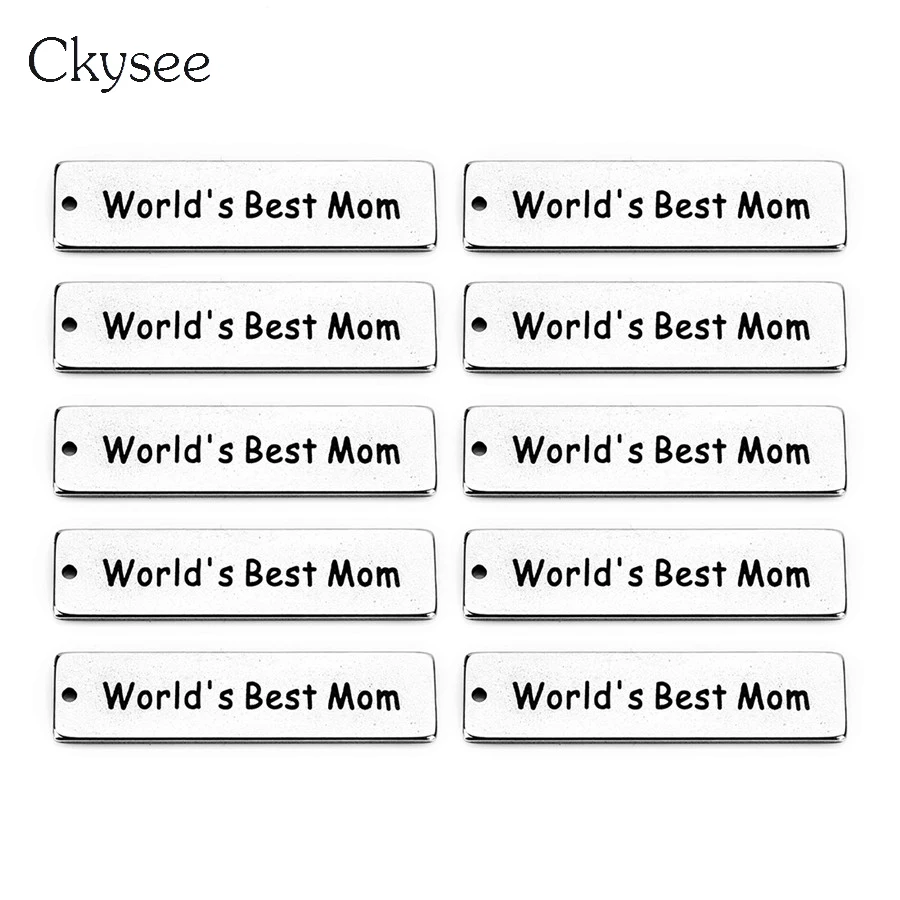 Ckysee 5 шт. подвески из нержавеющей стали с надписью Love 10x40 мм ручная штамповка