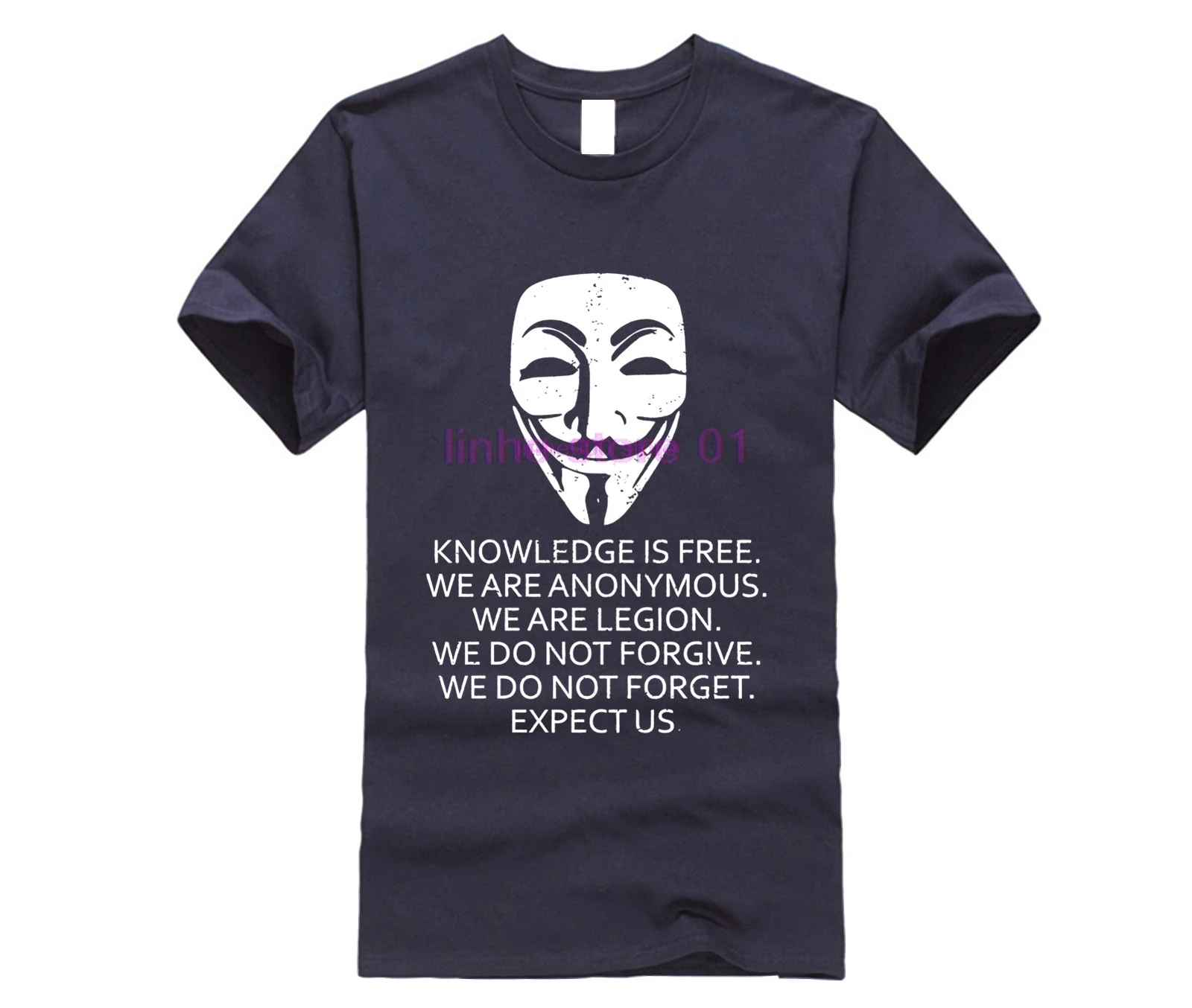 Познание свободная футболка Guy We Are Fawkes Anonymous Computer Science Hacker 2019 дизайн мужская