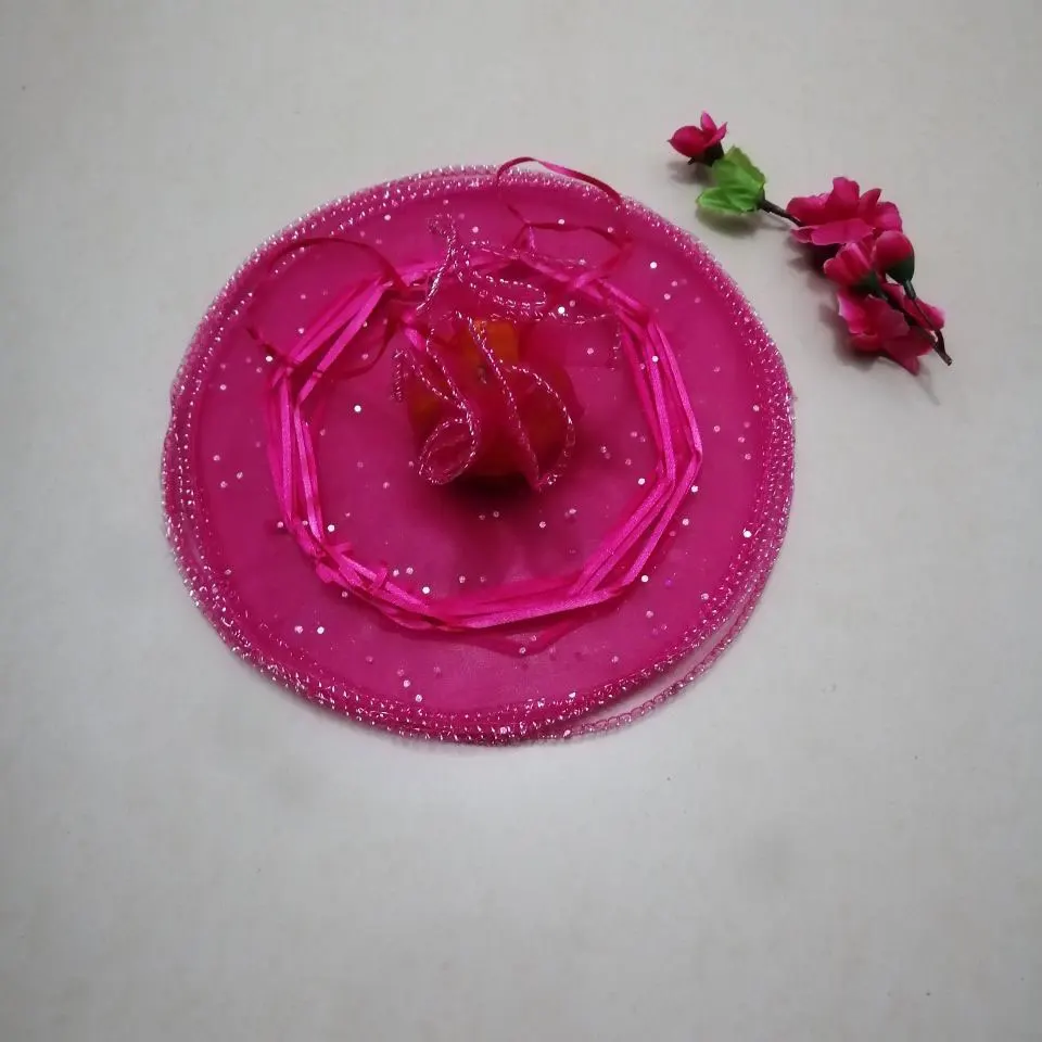 Мешочки из органзы на шнурке для украшений круглые мешочки демонстрации