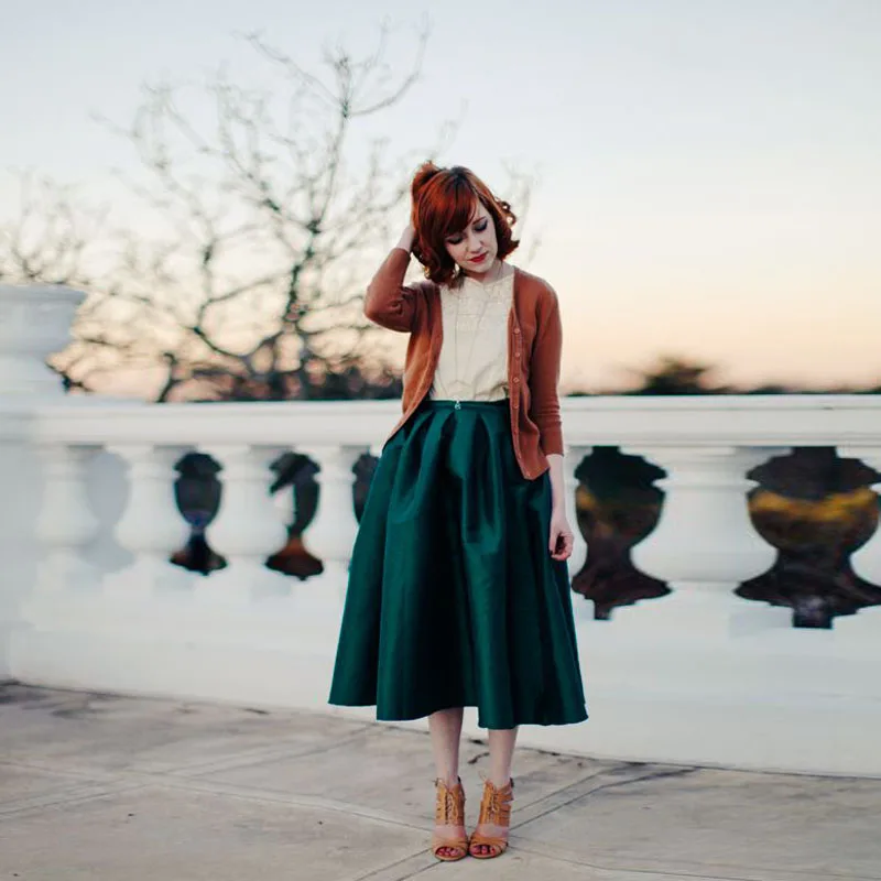 Юбка атласная трапециевидная до середины икры с карманами|skirt for women|womens bathing suits with