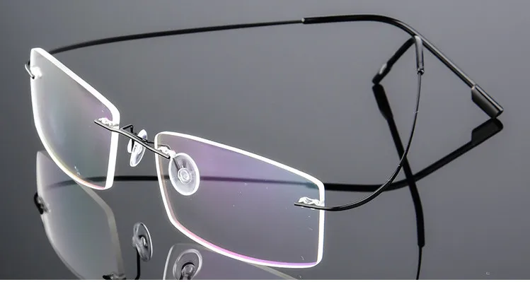 Классический ультра-светильник rimless оправы для очков мужские и женские Титан