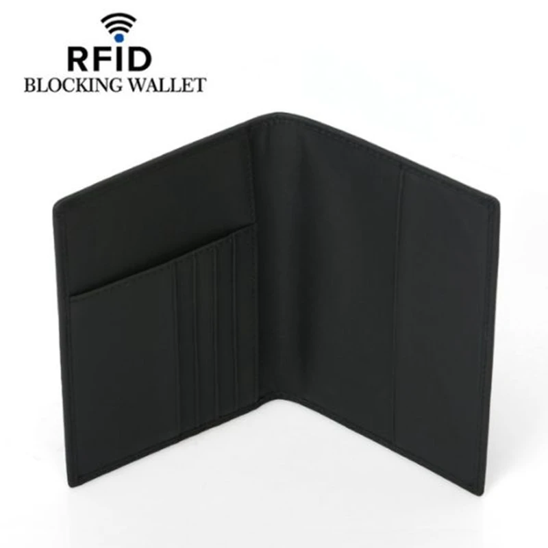 Новый Кошелек для паспорта с блокировкой RFID из натуральной бычьей кожи Обложка