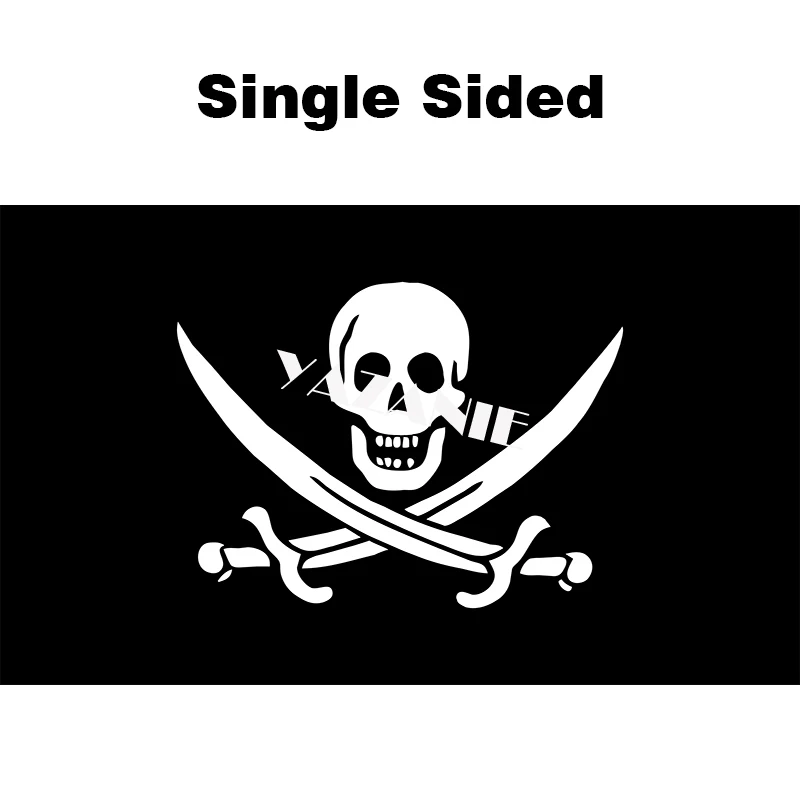 Single Sided YAZANIE любой размер пиратский флаг черной бороды пиратский флаг рыбы с мечами Эдварда низкий ФЛАГ Пользовательский пиратский флаг Генриха каждый - Цвет: Single Sided