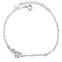 kofsac 2019 hot trendy 925 sterling silver bracelets for women cherry blossom bangle bracelet jewelry girl valentines day gifts
