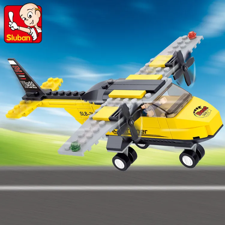 Small Lu Ban 0360 Assembling Alpinia Oxyphylla Plastic Building Block Aviation World Aircraft Children Boy Spelling Insert Toys | Игрушки и