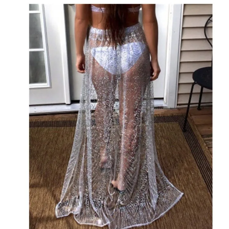 Женская Клубная юбка с блестками Boho Длинная пляжная 2019 | одежда