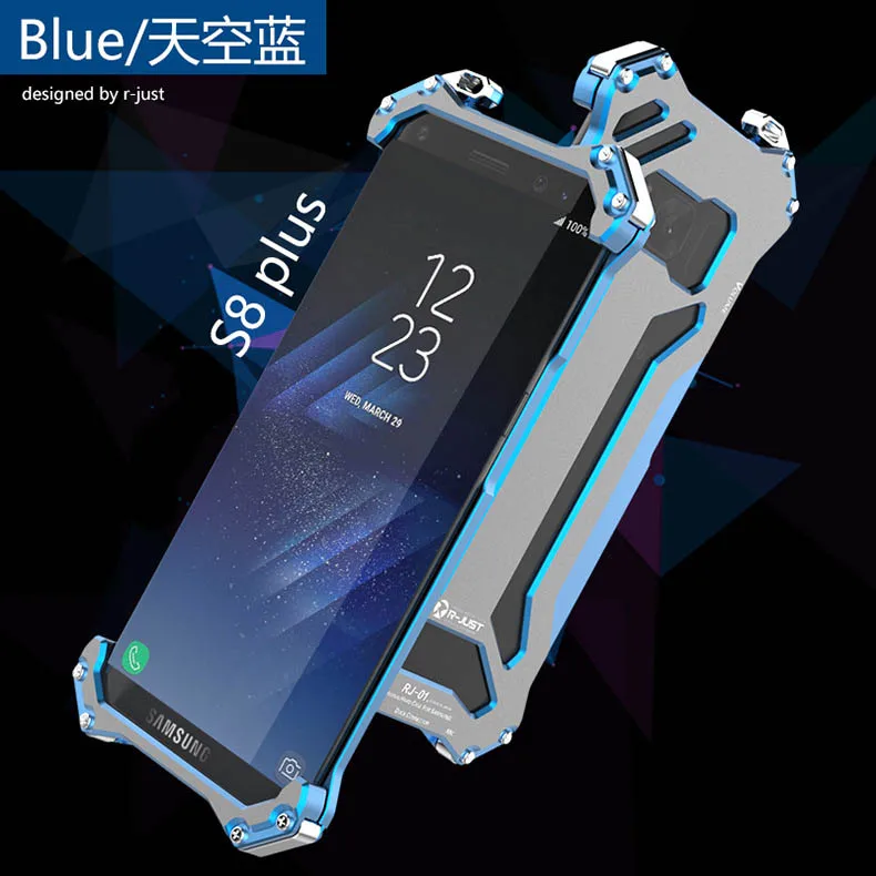 R-JUST Gundam металлический чехол алюминиевый чехол для samsung s8 Броня противоударный чехол для телефона s для samsung galaxy s8/s8 plus