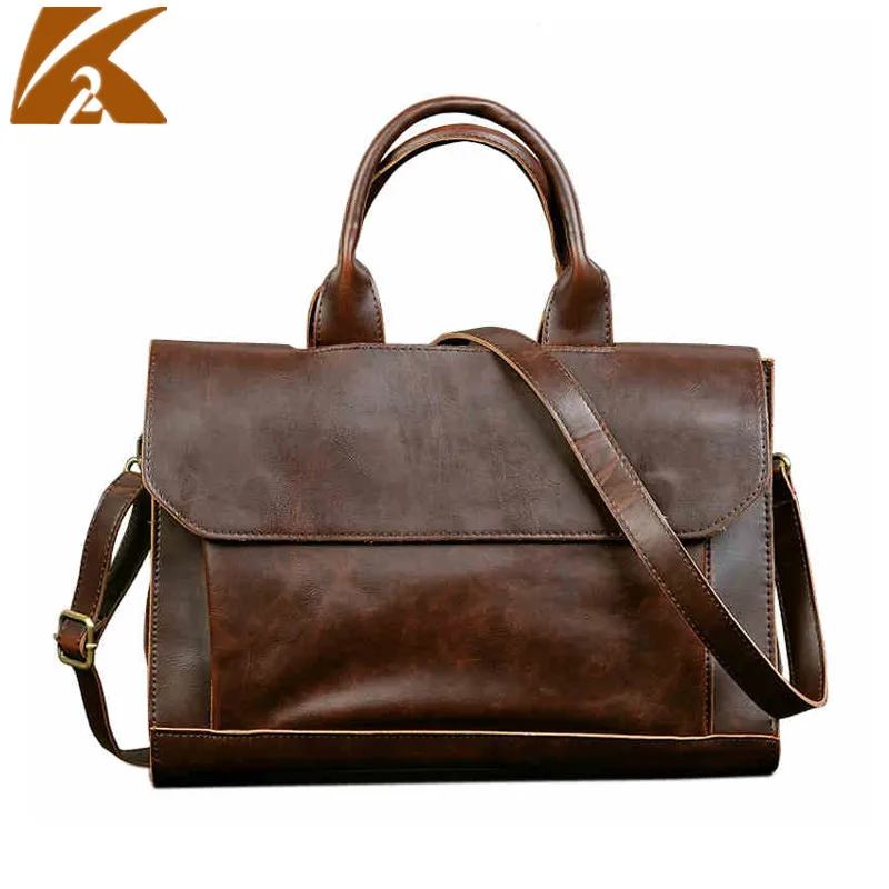 2020 New Fashion Genuine Leather Mens Messenger Bags Handbags Famous Brand Designer Real Briefcase Laptop Shoulder Bag | Багаж и сумки