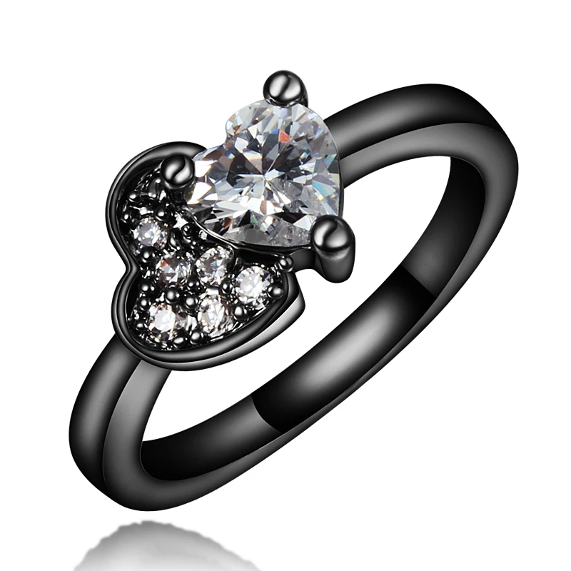 Женское Обручальное кольцо в форме сердца обручальные кольца с кубическим
