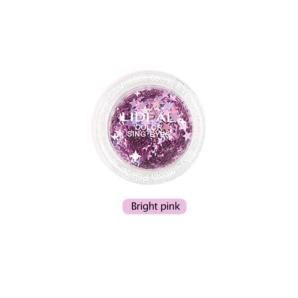Bright Pink Dihealth звезда форма супер звезда лицо блеск для тела ФЕСТИВАЛЬ Макияж Мерцание ногтей тени для век блестки смешанные украшения вечерние - Цвет: Bright Pink