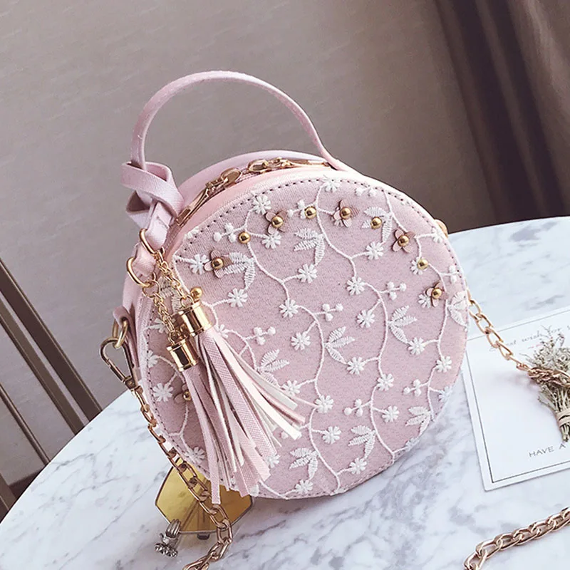 2018 модная Милая женская сумка через плечо женские сумочки ПУ круглая маленькая