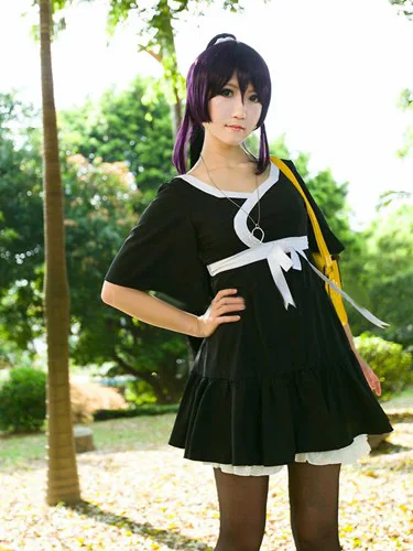 Косплей костюмы senjougaхара Hitagi Аниме Bakemonogatari Monstory (черный топ + белые шорты) 11|cosplay