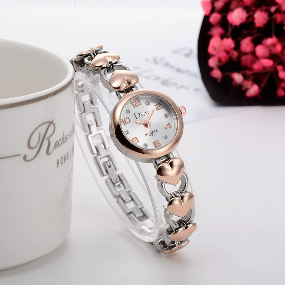 Disu Роскошные Кварцевые наручные часы Reloj Mujer модные женские ультра тонкий корпус