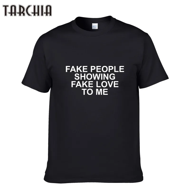 Мужская футболка с коротким рукавом TARCHIA летние хлопковые футболки имитацией