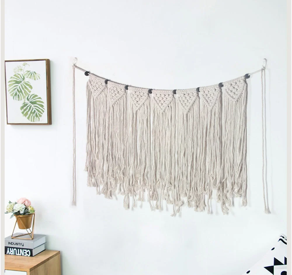 Большой макраме стены искусства ручной работы окрашенный настенный гобелен