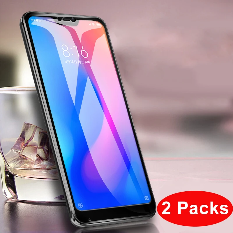 Черный Для Xiaomi Mi A2 Lite Стекло Экран пленка на весь экран Броня закаленное Стекло xiomi Xiaomi Mi A2 защитная пленка - Цвет: Черный
