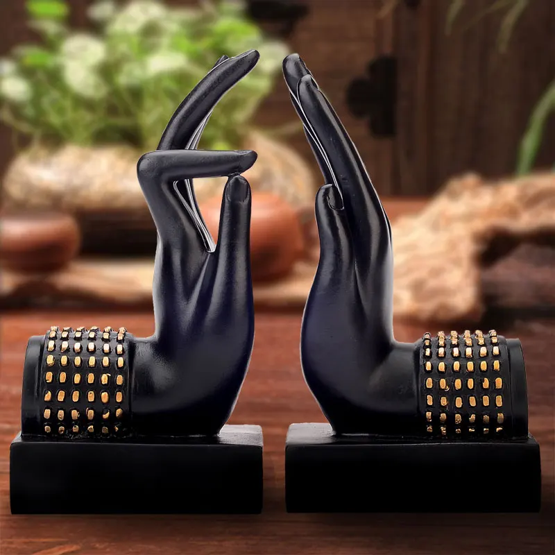 Ручной работы черный креативный винтажный ручной Будды декоративные концы книги