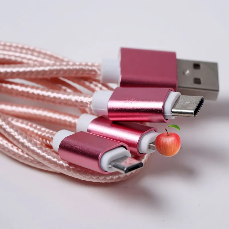 Three-In One линия передачи данных для Android Apple Type-c мобильный телефон