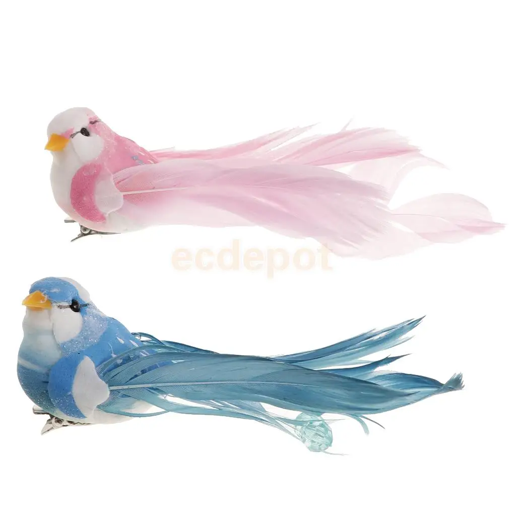 2 шт Искусственные Птицы Перо пена Имитационные птицы домашний декор | Дом и сад