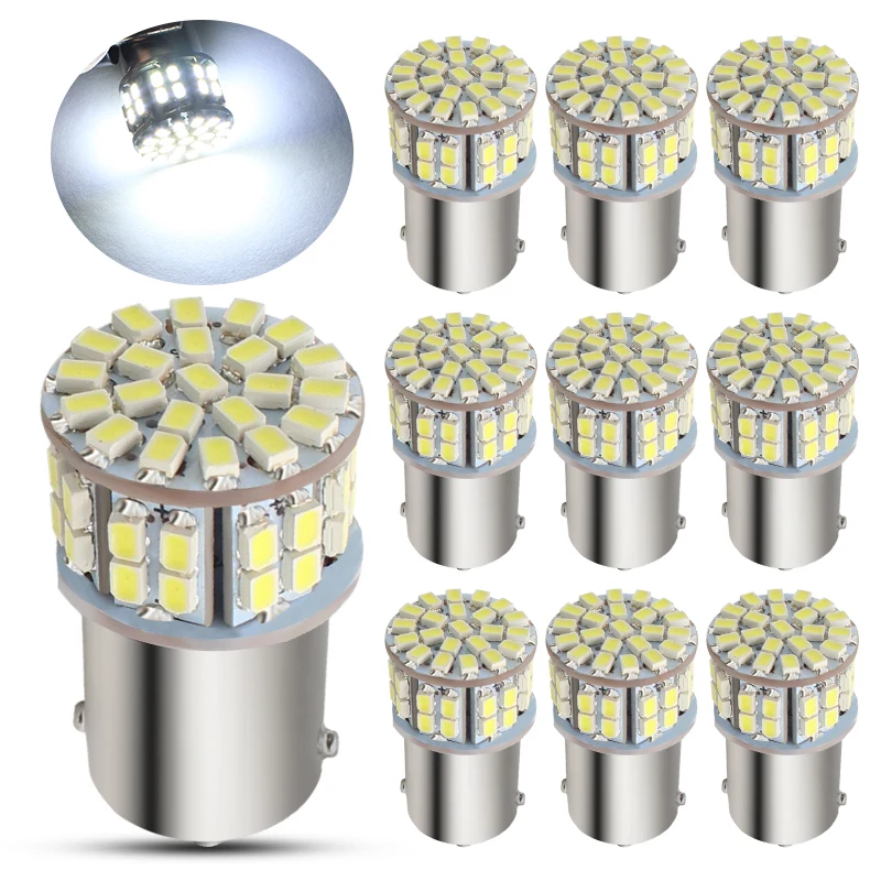 10 шт. 1156 светодиодная сменная лампа P21W 50SMD 1206 Ba15s Светодиодная для автомобильного