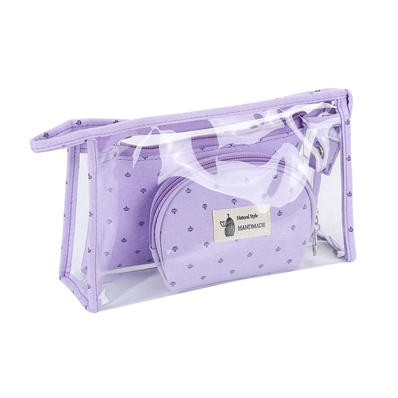 Light Purple GABWE прозрачный органайзер для путешествий из ПВХ, прозрачная косметичка, косметичка, красивый чехол, косметичка, моющаяся сумка - Цвет: Light Purple