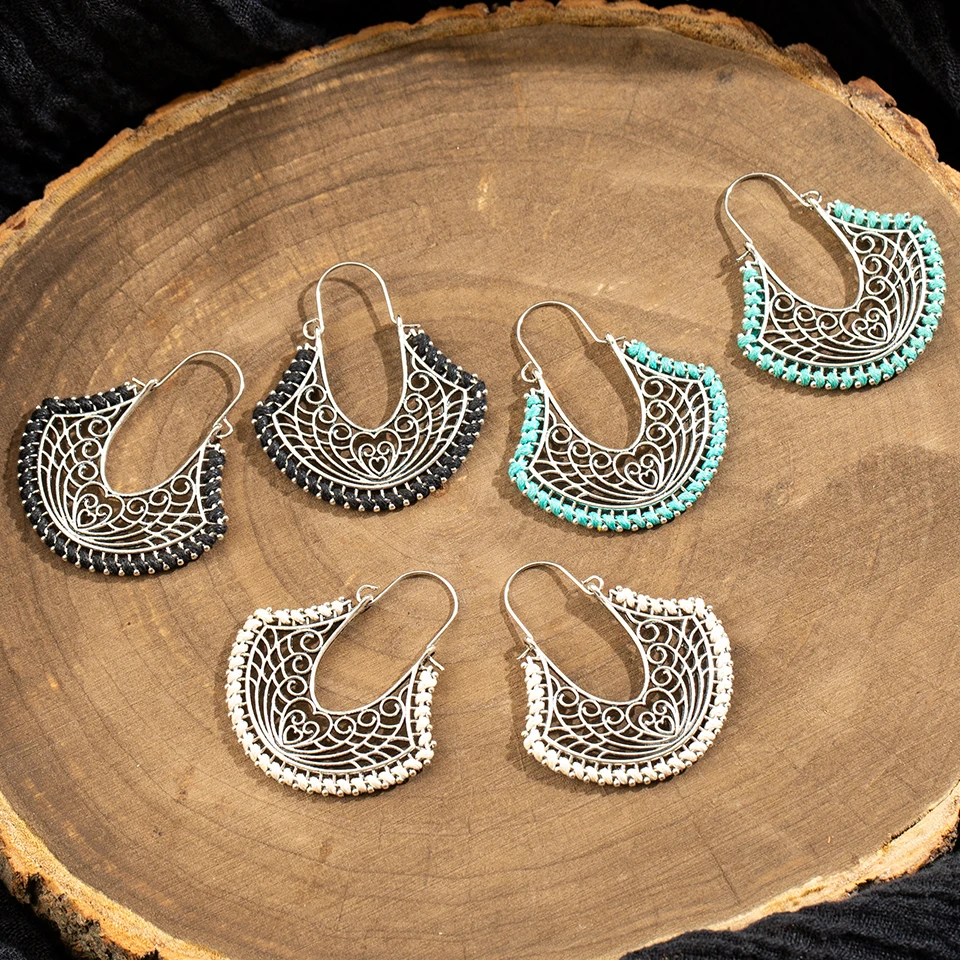 EXYNLON 2019 NEW Openwork earrings Fashion woman's and girl's jewelry color Metal Material Geometric shape trend | Украшения и