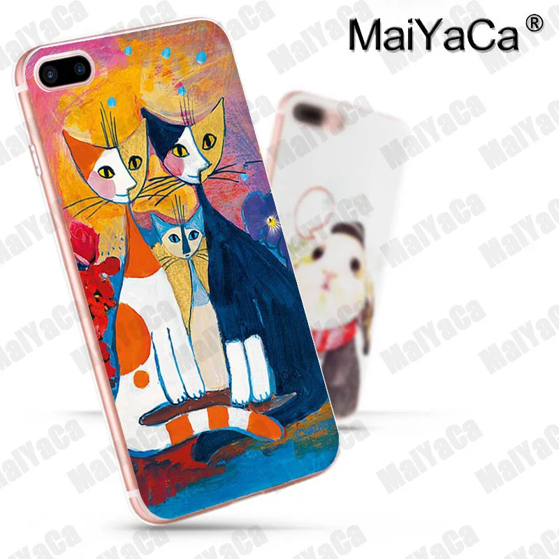 Чехол для телефона MaiYaCa с милым мультяшным животным котом iphone SE 2020 11 pro 8 7 66S Plus X 10 5S