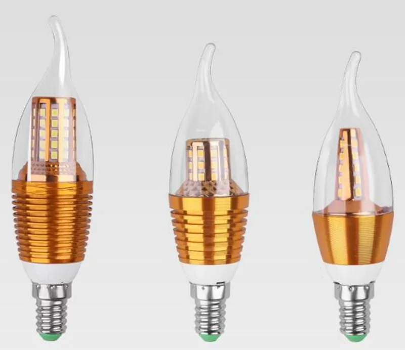 10 шт. Светодиодные Канделябры 2835SMD светодиодные свечи лампы 5 Вт 9 12 эквивалент 220В