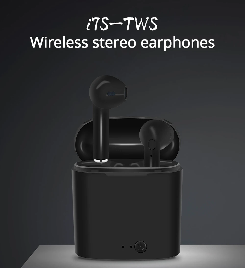I7 i7s Tws мини беспроводные Bluetooth наушники стерео наушники гарнитура наушники-вкладыши Портативный с зарядкой для iPhone телефона