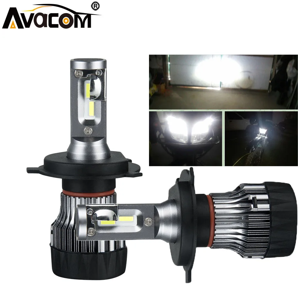 Светодиодный фонарь для мотоцикла Avacom 2 шт. H4 HS1 12 В 60 Вт 6500K 10000Lm H7 H11| |
