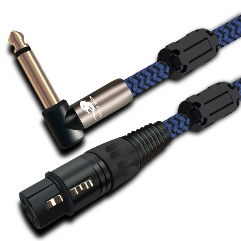 XLR 3 контактный Женский к моно 1/4 &quotTS разъем для консоли конденсаторный