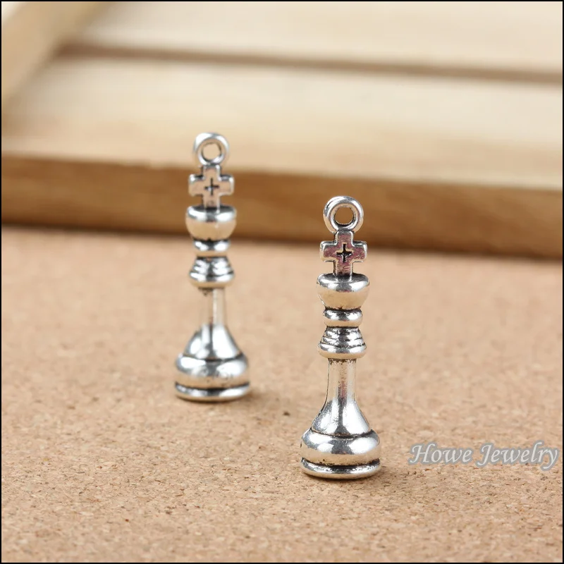 Подвеска король для шахматных фигур тибетское серебро 70 шт 20124|for jewelry|chess 3dcharm chess |