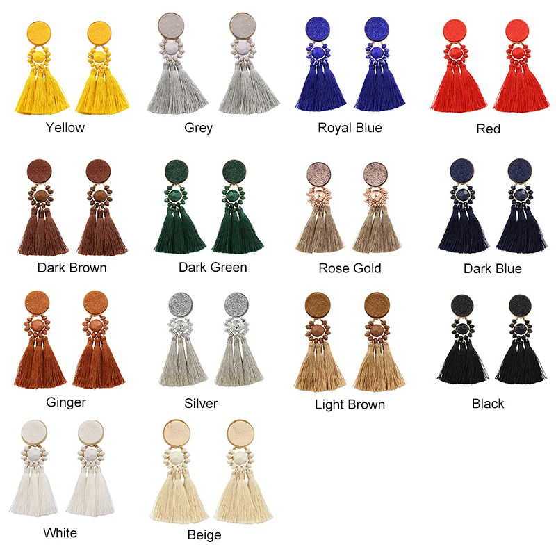 STRATHSPEY серьги кисточки с бусинами из смолы для женщин винтажные длинные друзой