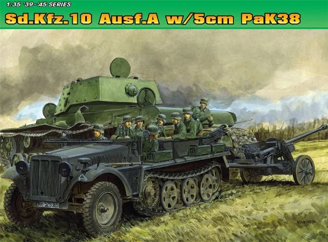 Модель realts Dragon 6732 1/35 scale Sd. Kfz.10 Ausf. A w/5 см Pak 38