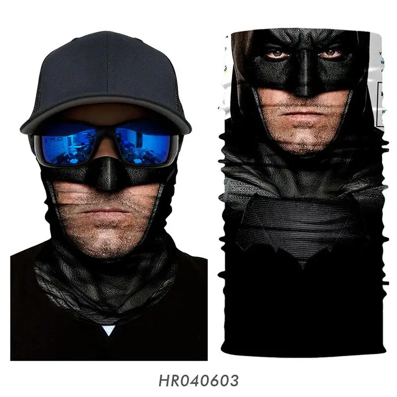 Повязка на голову с 3D Marvel, повязка на шею, Warcraft, Супермен, Бэтмен, волшебные шарфы, ветрозащитная, для охоты, кемпинга, маска для лица, Джокеры, бесшовная бандана
