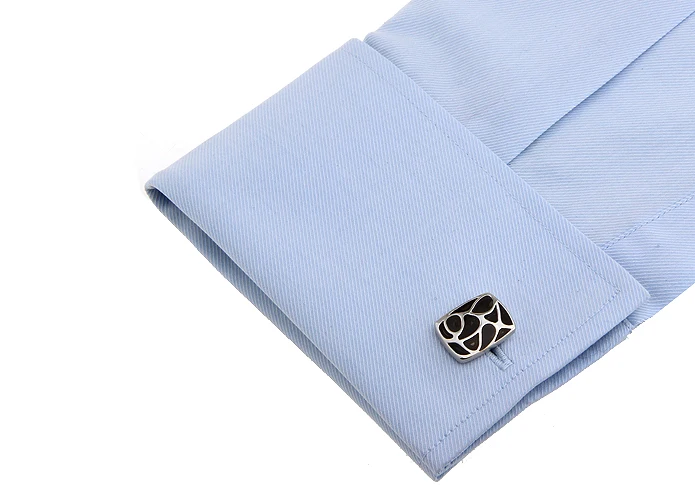 Мужские Запонки с эмалью серого цвета в виде капли воды медный материал |