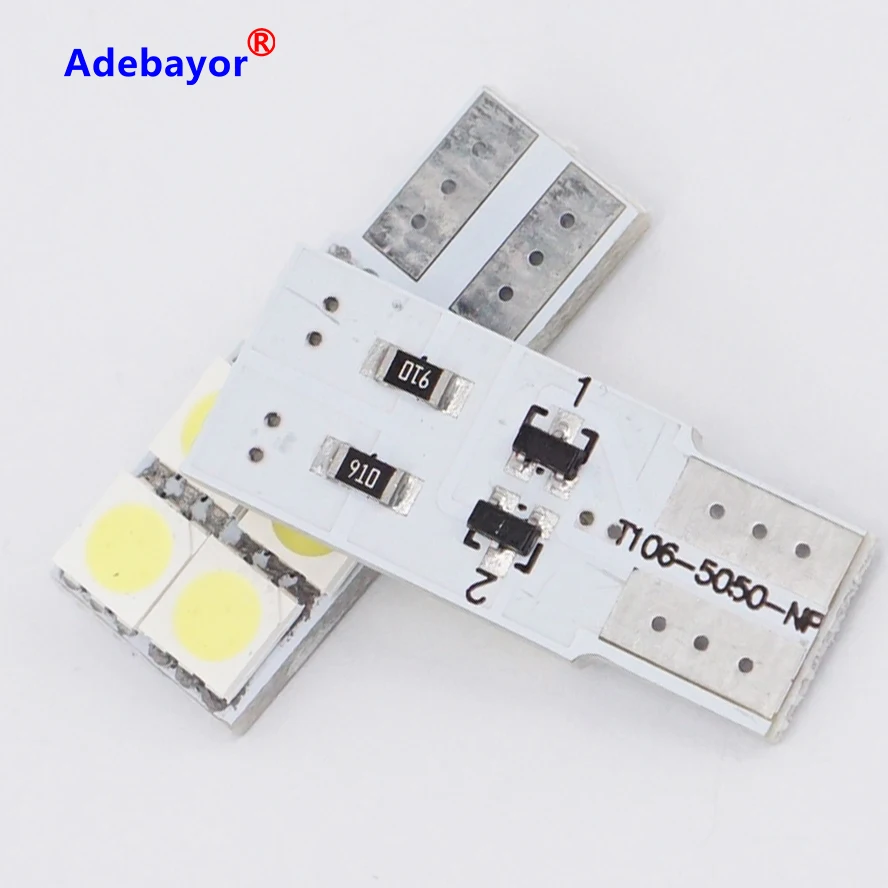100 шт./лот T10 194 168 501 6 LED 5050 SMD белый автомобильный боковой клиновидный задний