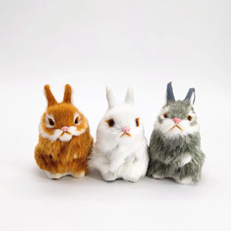 Детская миниатюрная имитация 11 см милые искусственные животные маленький кролик