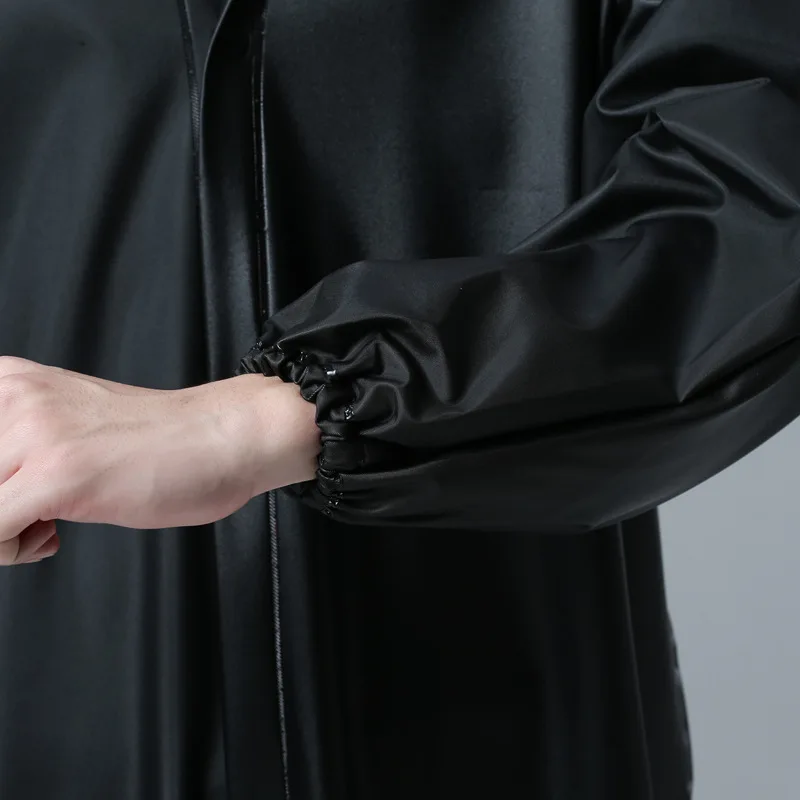 Мужской и женский плащ-пончо утолщенный Модный черный плащ-дождевик для походов