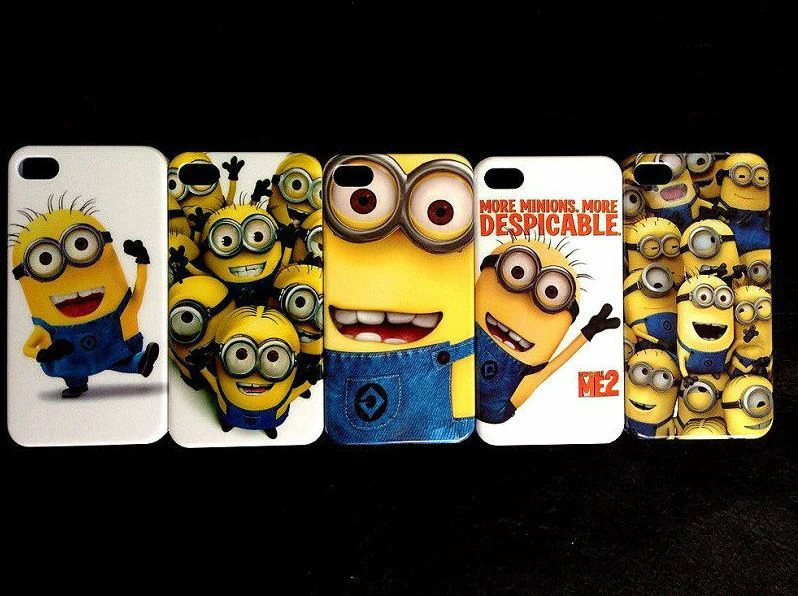 New Cartoon Despicable Minions Hard Plastic Back Cover Case for iPhone 4 4S 5G Me Silicone Cute |