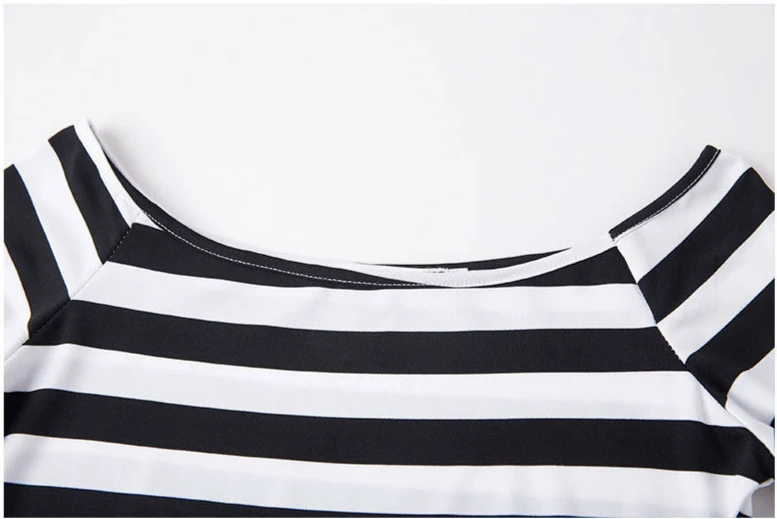 2018 Spring Fashion Women's Dress Striped Slash neck Sheath Office Lady Summer 3 Colors Empire Night women's | Женская одежда