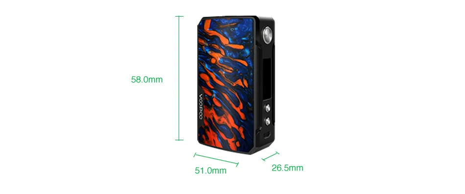 VOOPOO DRAG 2 177 Вт TC коробка мод электронная сигарета и Drag 157 Вт коробка мод Vape с US GENE chip TC смола коробка мод