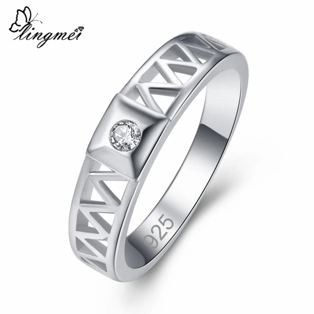 Женское кольцо с круглым цирконом серебристого цвета размеры 6 9|Кольца| |