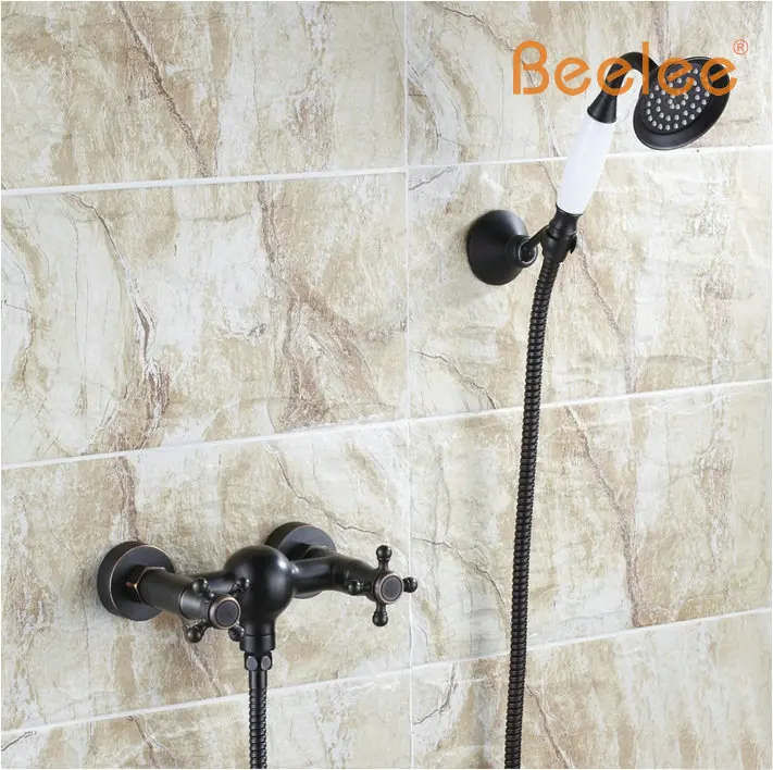 Beelee BL5024B настенный смеситель для ванны масляная прорезиненная бронза две
