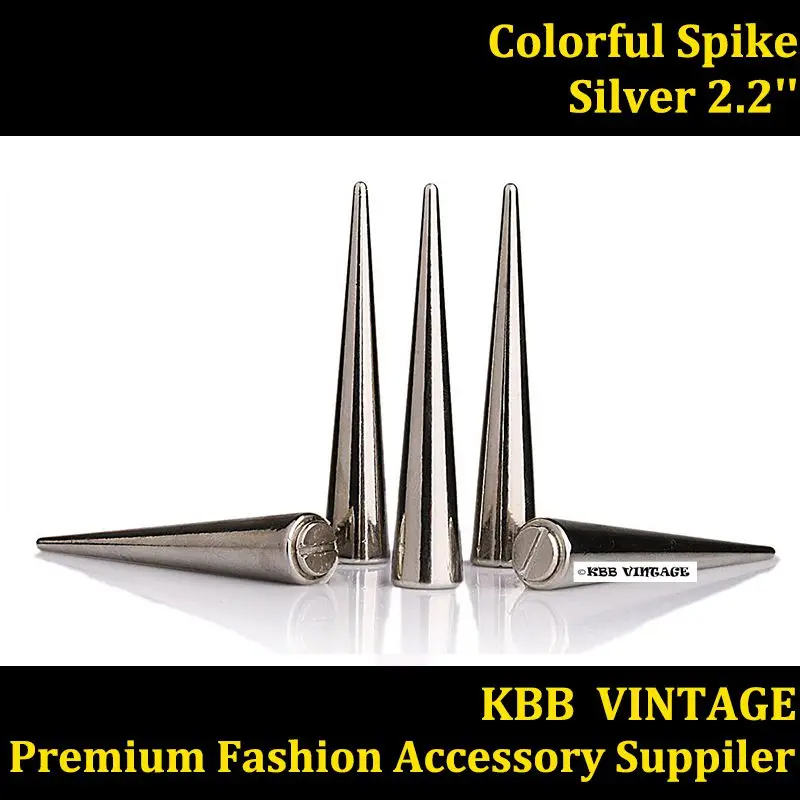 Шипы в стиле панк 10 шт. с винтовой спинкой серебристым стержнем 2 дюйма | Дом и сад